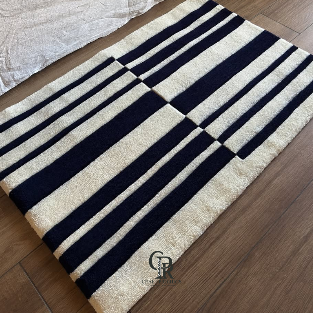 Black & Ivory Striped