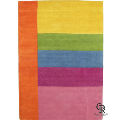 Multicolor Striped Rug