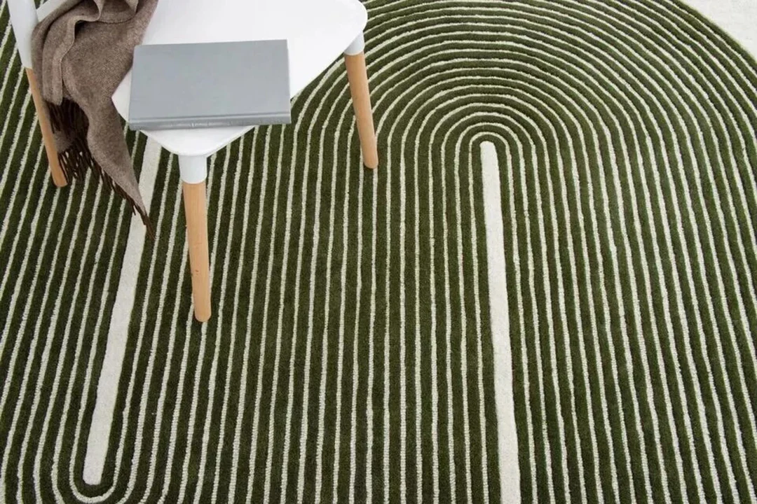 Viper Olive Hand Tufted