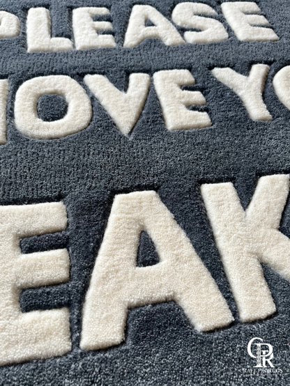 “Please Remove Your Sneakers” Hand-Tufted Doormat