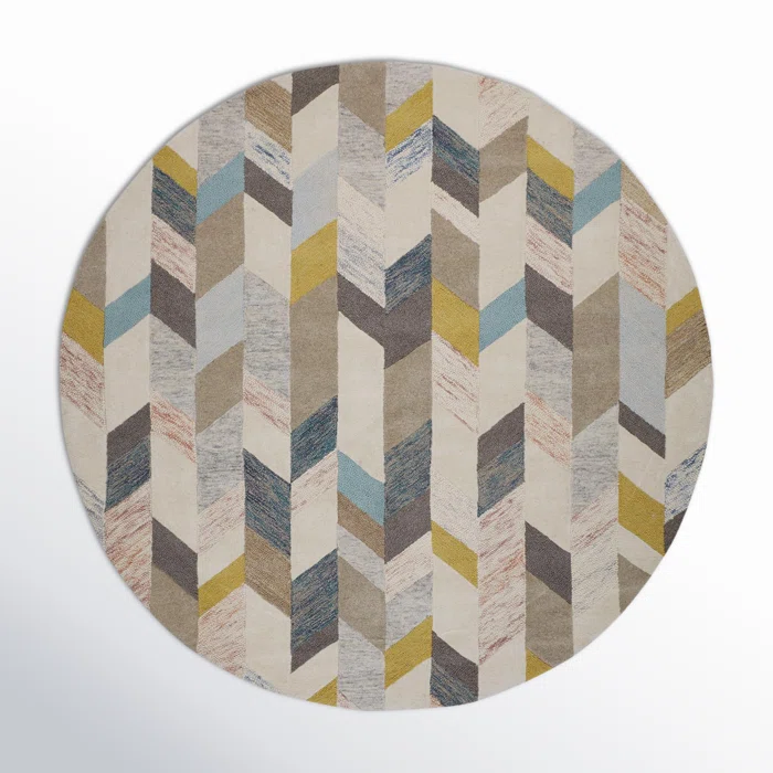Binada Geometric Round Rug