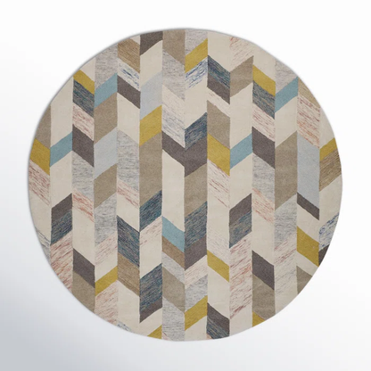 Binada Geometric Round Rug