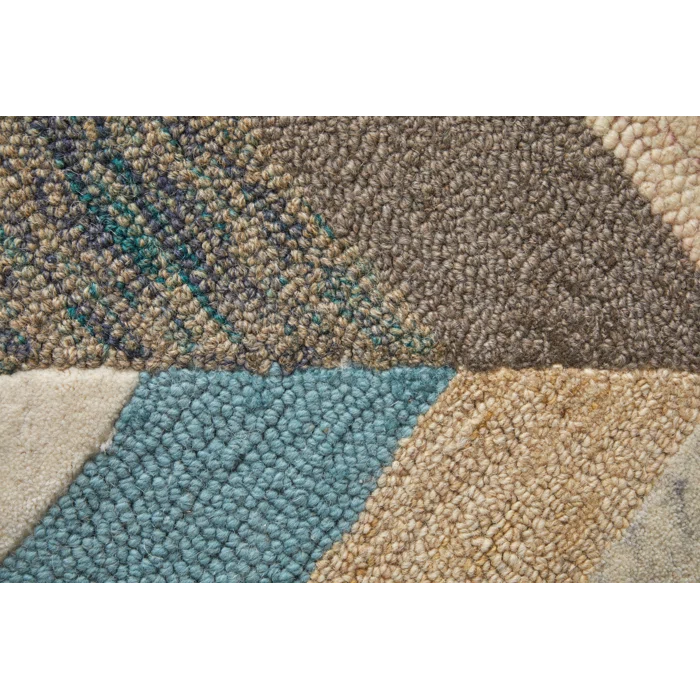 Binada Geometric Round Rug