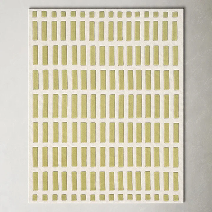 Full view of Lattice Wool Rug hand tufted wool rug with modern grid pattern.