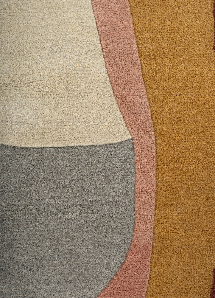 Close up view of Muse Wool Rug hand tufted wool rug showing premium texture
