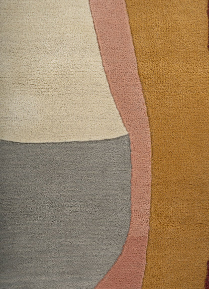 Close up view of Muse Wool Rug hand tufted wool rug showing premium texture
