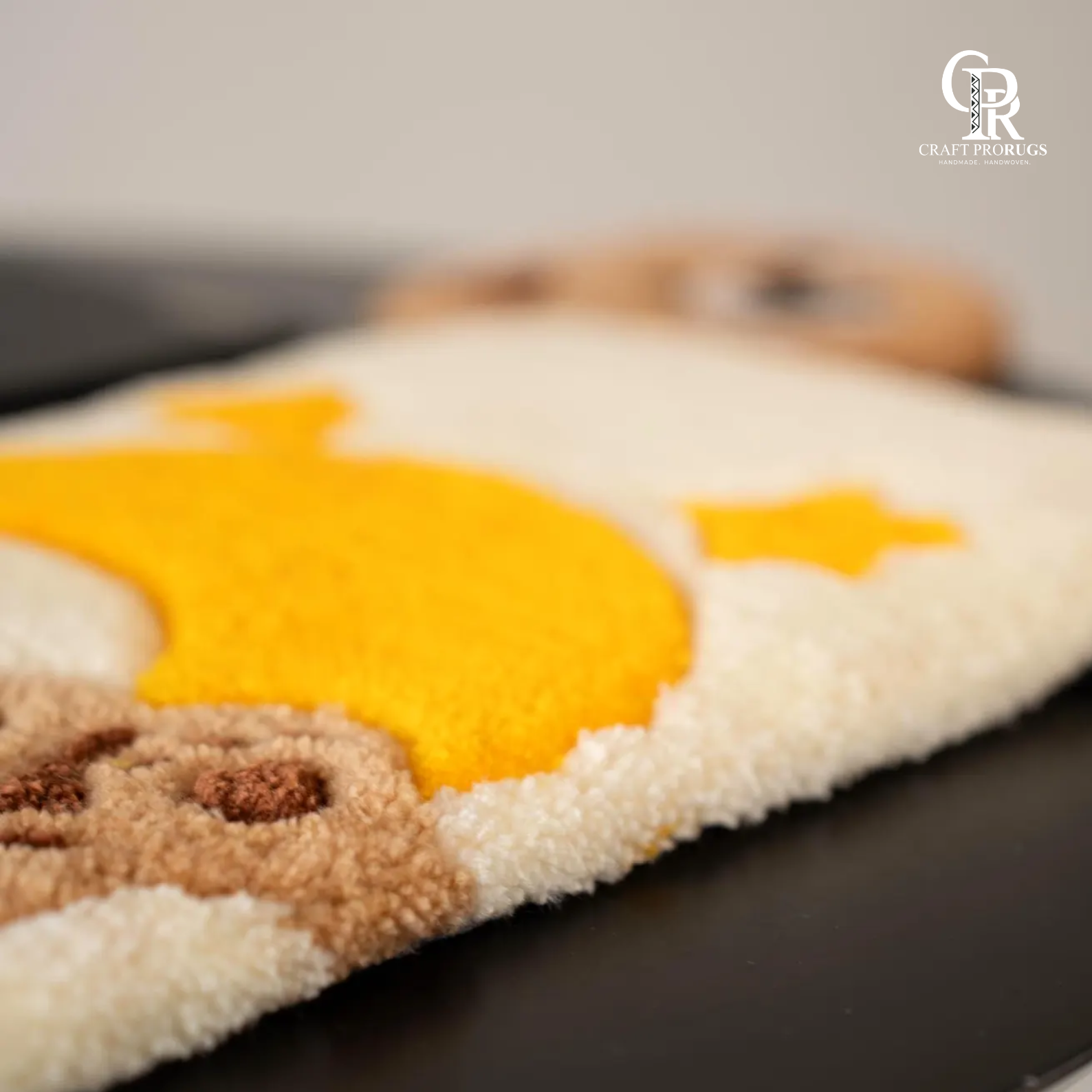 Keyboard teddy rug showing closeup texture 